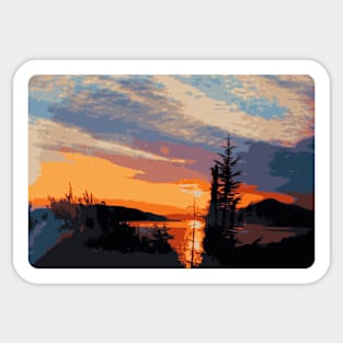 Pacific Coast Sunset Sticker